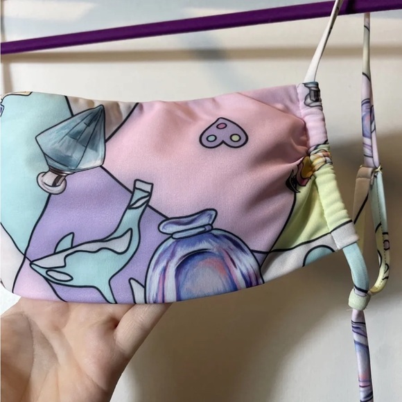 Oceanus Bathing Suit Top Bikini Size Medium Fun Print Swimwear Swim NWT - Picture 2 of 6